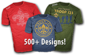 Boy Scout Troop design ideas for custom t-shirts over 500 choices