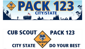 Cub Scout custom banner examples