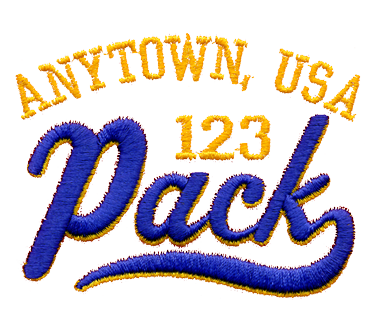 Athletic Embroidered Pack T-shirt Design