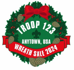 Wreath Sale Embroidered Patch Design Idea