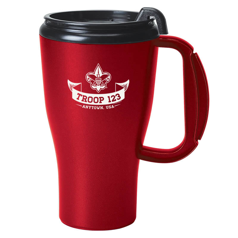 AGS Brand Stainless 14oz Carabiner Travel Mug - BSA CAC Scout Shop