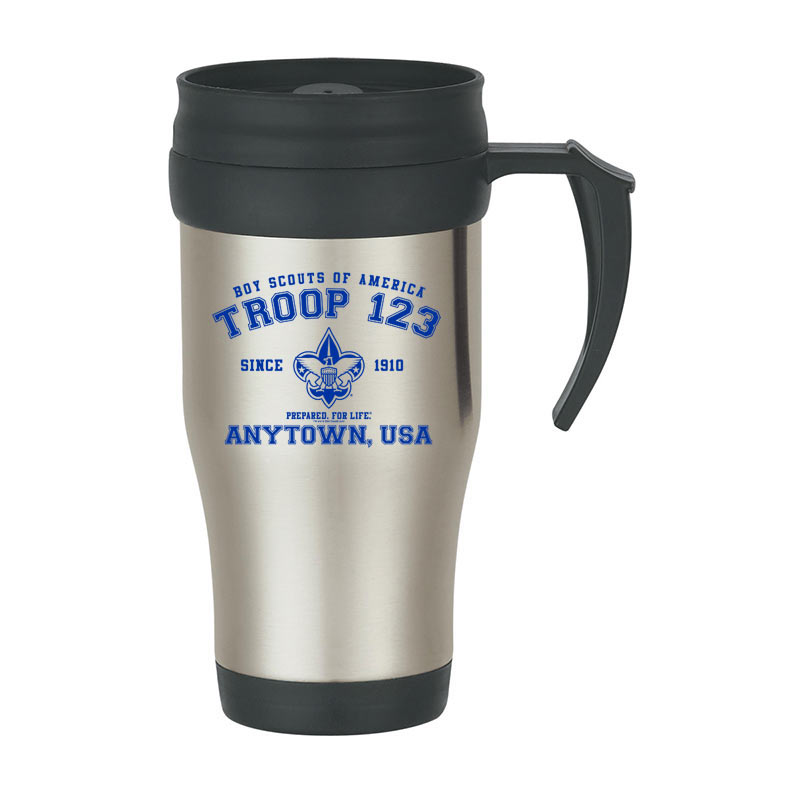 AGS Brand Stainless 14oz Carabiner Travel Mug - BSA CAC Scout Shop