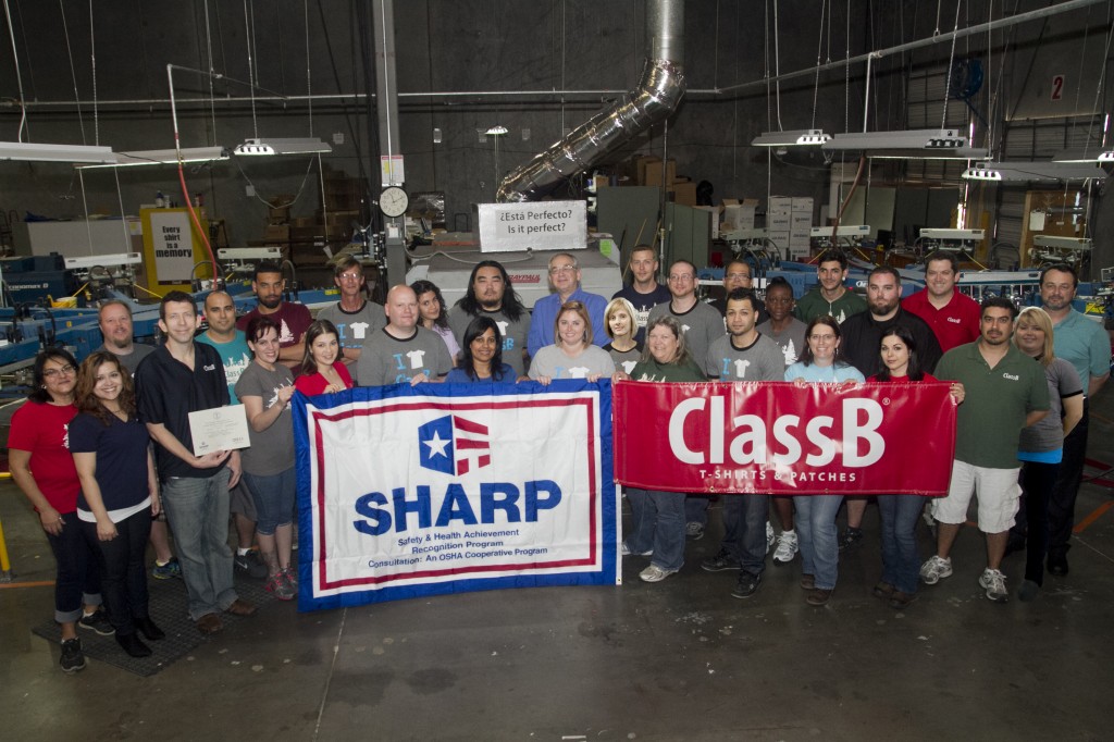 ClassB Receives SHARP Award From OSHA! - ClassB® Custom Apparel And ...