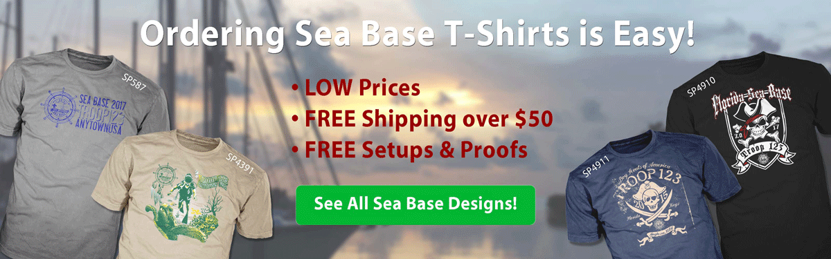 florida sea base trek t-shirt ordering is easy • low prices • free shipping