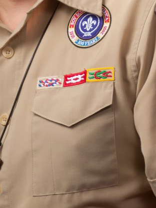 When can adult leaders wear the BSA's Trained patch?