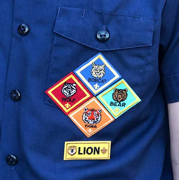 cub scout vest patch placement