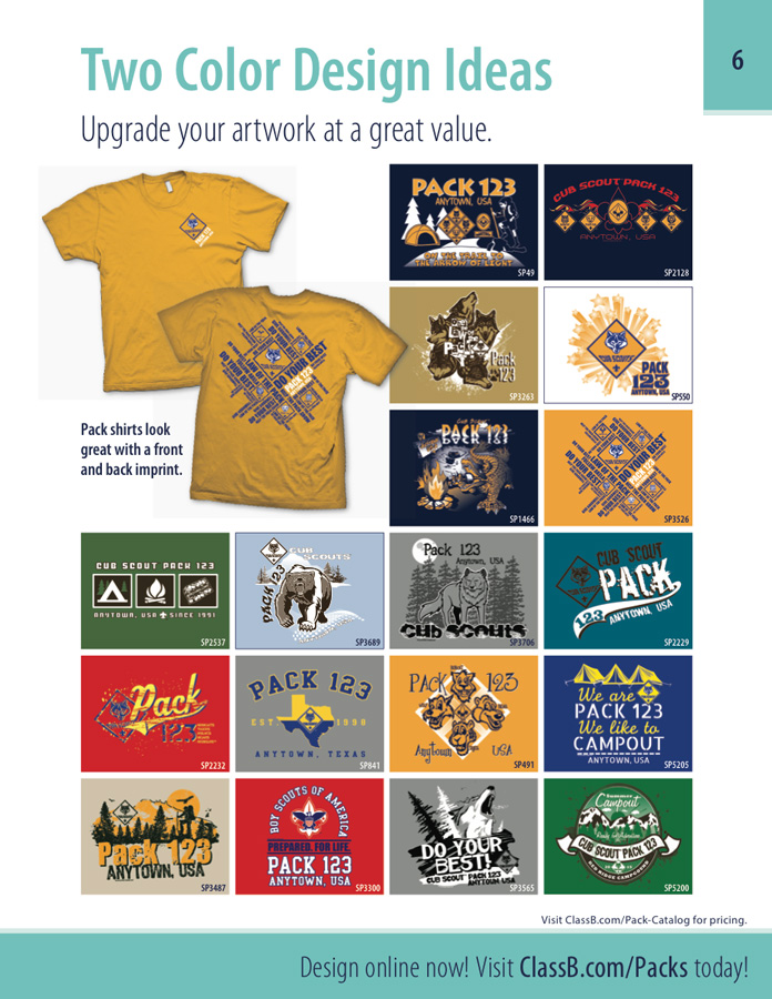 Cub Scout Pack Catalog Links to Pricing - ClassB® Custom Apparel and ...